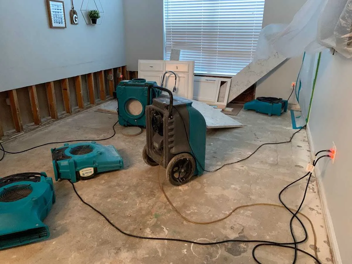 Dehumidifier in flood-cut room for Water Extraction & Removal in Palo Alto